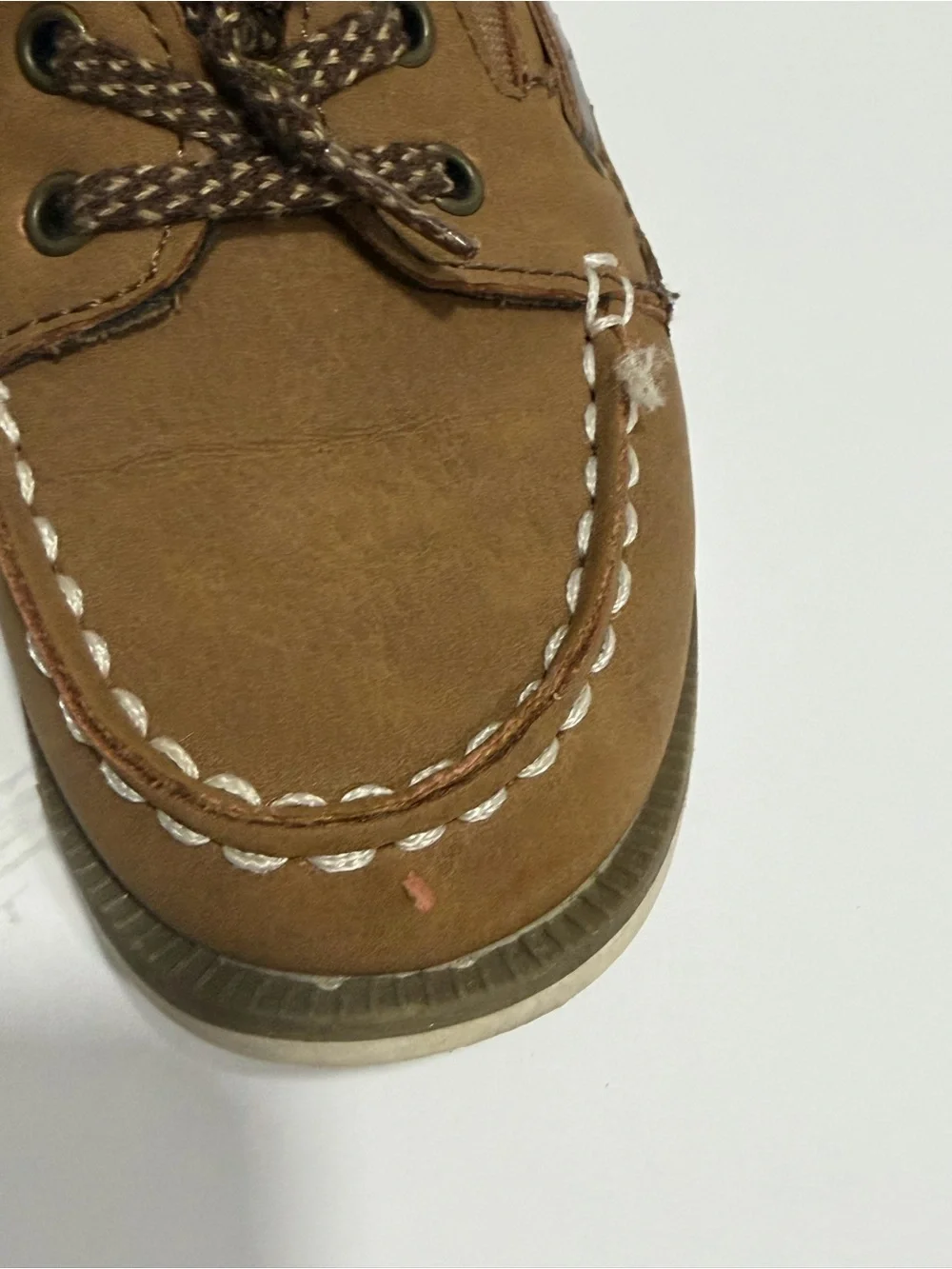 Cat & Jack Kids Tan Brown Moccasin Lace-Up Dress Shoes